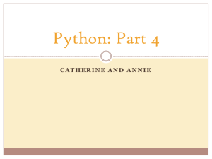 Python: Part 4