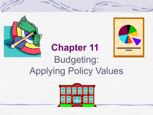 Chapter 11 Budgeting