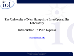 PCI Express TLP Types - The University of New Hampshire