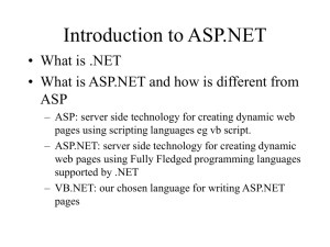 Introduction to ASP.NET