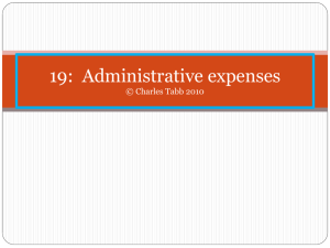 Class 19: Administrative expenses