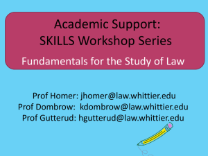 Fundamentals for the study of law