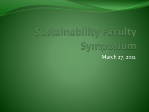 Sustainability Faculty Symposium