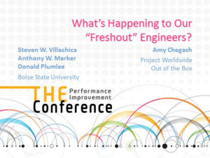 What's Happening to Our “Freshout” Engineers?