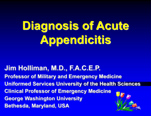 Diagnosis of Acute Appendicitis