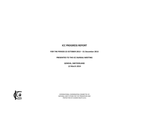 ICC Progress Report - NHRI