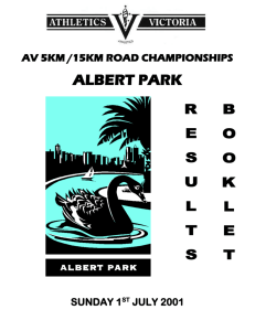 2001 Albert Park Champs Results