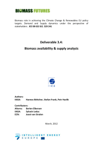 Biomass availability & supply