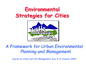 Toward Environmental Strategies for Cities