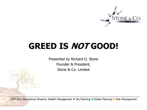 greed is not good!