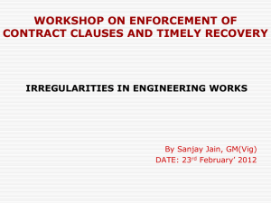 Irregularities in Engineering Works