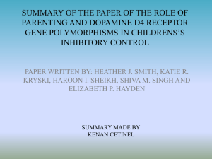 summary of the paper of the role of parenting and dopamine d4
