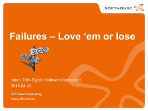 Failures * Love *em or lose