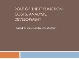 ROle of IT Function Analysis Versus Development