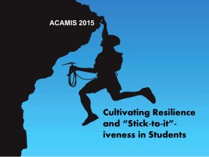 ACAMIS 2015 Building Resilience in Students