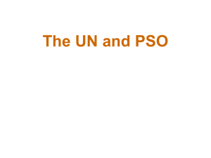 The UN and PSO
