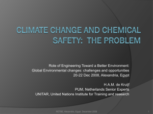 Climate change and chemical safety