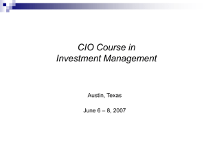 FIN 377L – Portfolio Analysis and Management