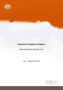 Quarterly Compliance Report July - September 2014