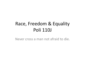 Race, Freedom & Equality Poli 110J