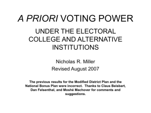 a priori voting power
