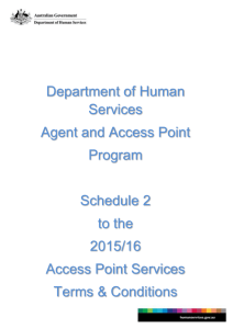 15-16 Schedule 2 Access Point Services