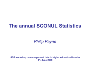 The annual SCONUL Statistics