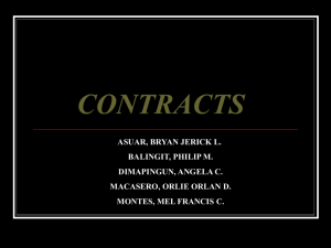 Classification of Contracts