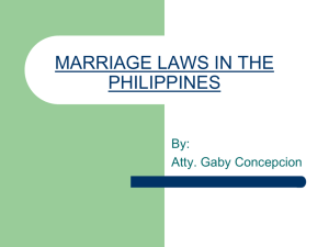 marriage laws in the philipines - Philippine Statistics Authority