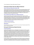 Performance Based Interview Guide - VA
