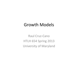 Growth Models - Biostatistics and Risk Assessment Center (BRAC)