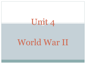 Unit 4 World War II