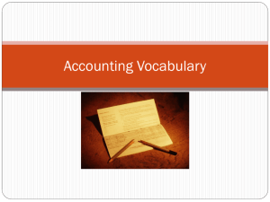 Accounting Vocabulary