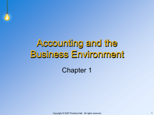 Accounting and the Business Environment