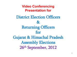 DEO RO Training  - Election Commission of India