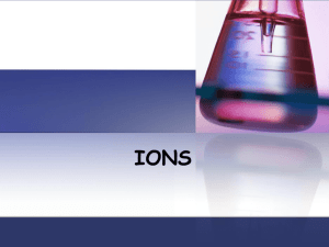 Chapter 5: Ions & Ionic Compounds