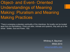 Making Meaning in the Emerging Planetary Context