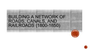 Building a network of roads, canals,