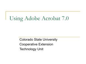 Using Adobe Acrobat 7.0 - Colorado State University Extension
