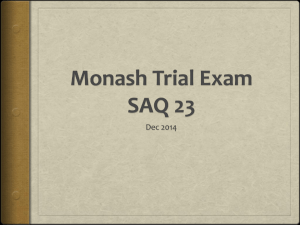 Monash Trial Exam SAQ 3