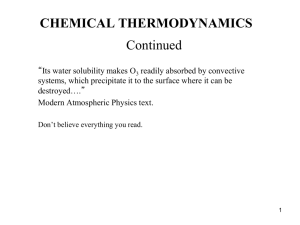 CHEMICAL THERMODYNAMICS