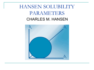 HSP Oct 2009 - Hansen Solubility Parameters