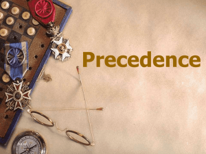 Precedence