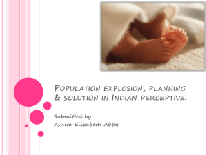 Population explosion,control & planning