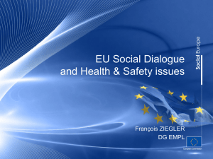 EU Social Dialogue and Health and Safety issues