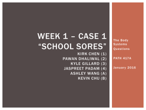 Week 1 * Case 1 *School Sores*