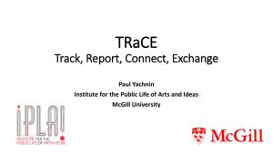 TRaCE Track, Report, Connect, Exchange
