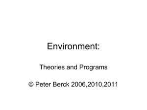 Environment - Agricultural and Resource Economics