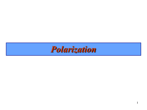 Plane of polarisation