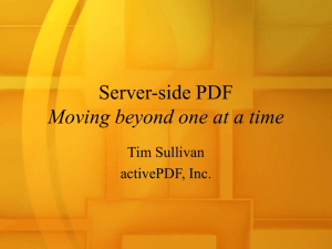 Server-side PDF Moving beyond one at a time